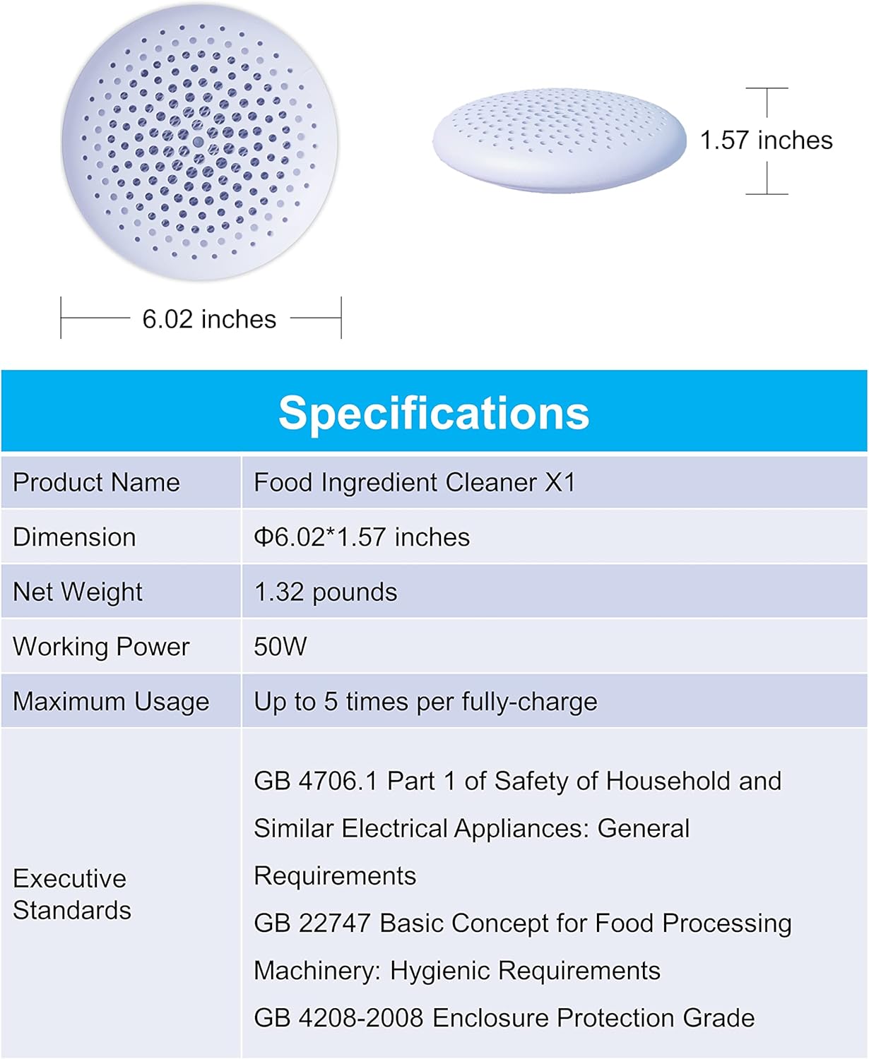 Fruit Vegetable Cleaner Machine Purifier Device, Salad Partner, No Chemical Addtives, Auto-sense, Easy Operation, US English Customized