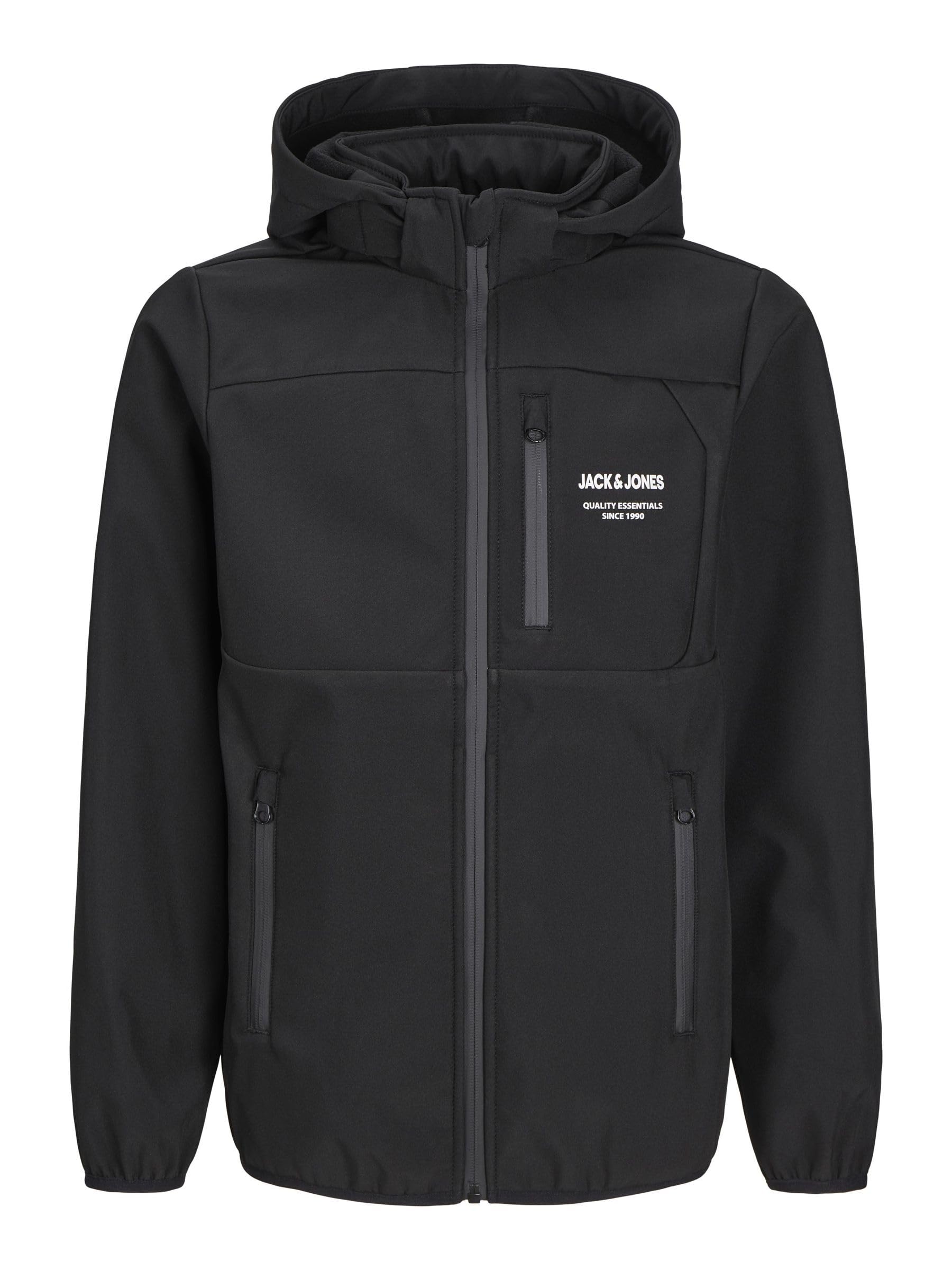 JACK & JONES Jjtheo Softshell Jacket Noos Jnr Garçon Veste softshell, Noir, 128