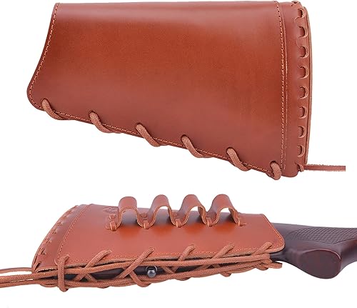 Miniatura 4 de Almohadilla de cuero para mejilla de culata cosida a mano para rifle 38357 45-70 308 .22LR 12GA