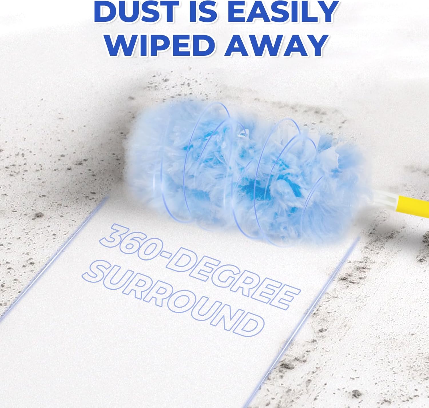 20 Count Duster Refills with Handle,Compatible with Swiffer Dusters Handle,Extra Fluffy & Thick for Superior Dust Lock,Unscented Disposable Dusters for Cleaning