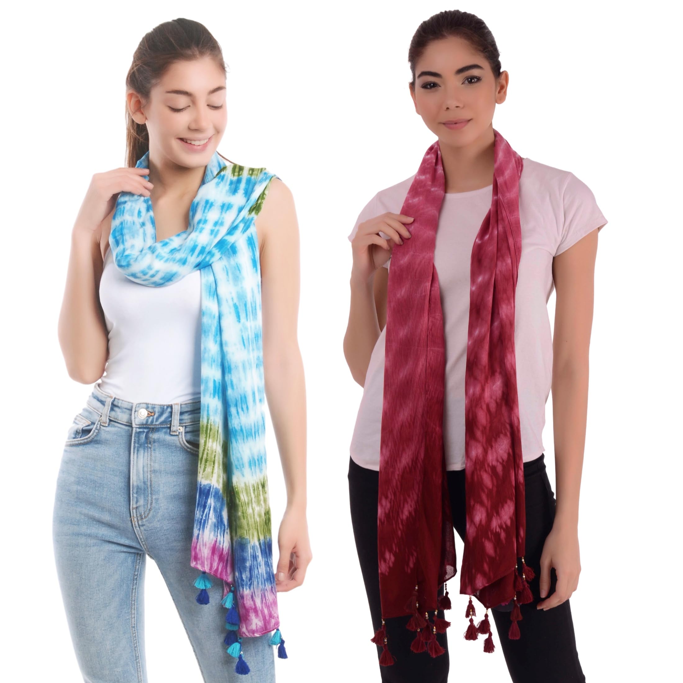 PALATTWomen and Girls Scarfs Stoles Combo Set-Size 65x185cms-Soft Comfortable Cozy Viscose Cotton Scarfs Stoles Summer and Winter-Suitable size Hijab-Easy to dry Natural Fabric-Stylish stole combo