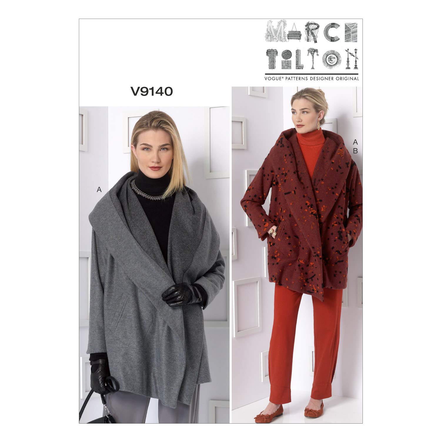 Patrons de Veste et Pantalon Vogue 9140 Tailles XS à M pour couture femme