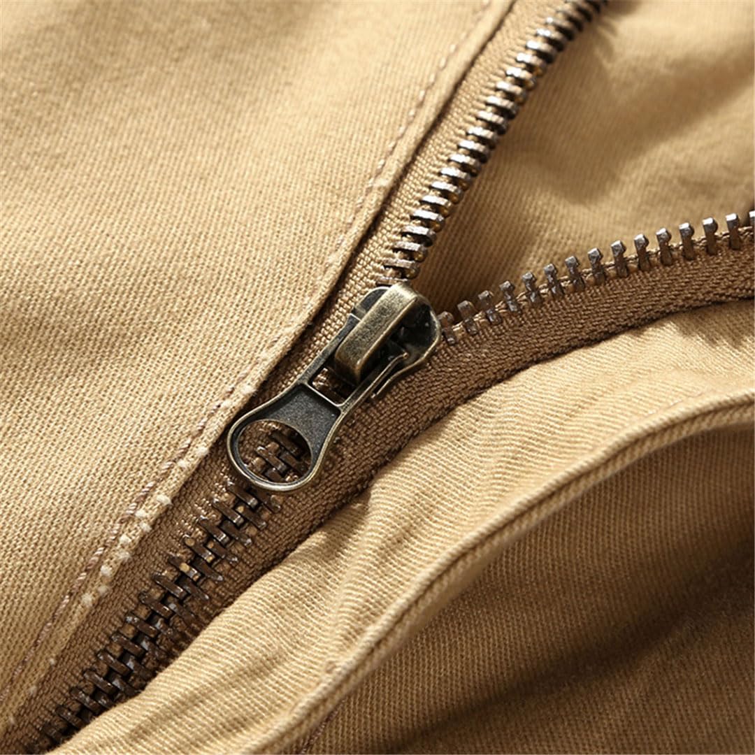 Vogrtcc Pantaloni Cargo da Uomo in Cotone Multi Tasche Casuali Pantaloni Tattici Militari Outwear Pantaloni Dritti Larghi