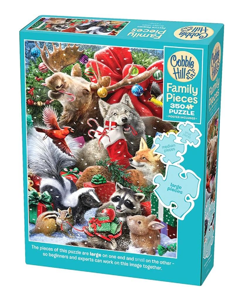 Cobble Hill Family Piece's 350 Puzzle - Festive Friends - Sample Poster Included