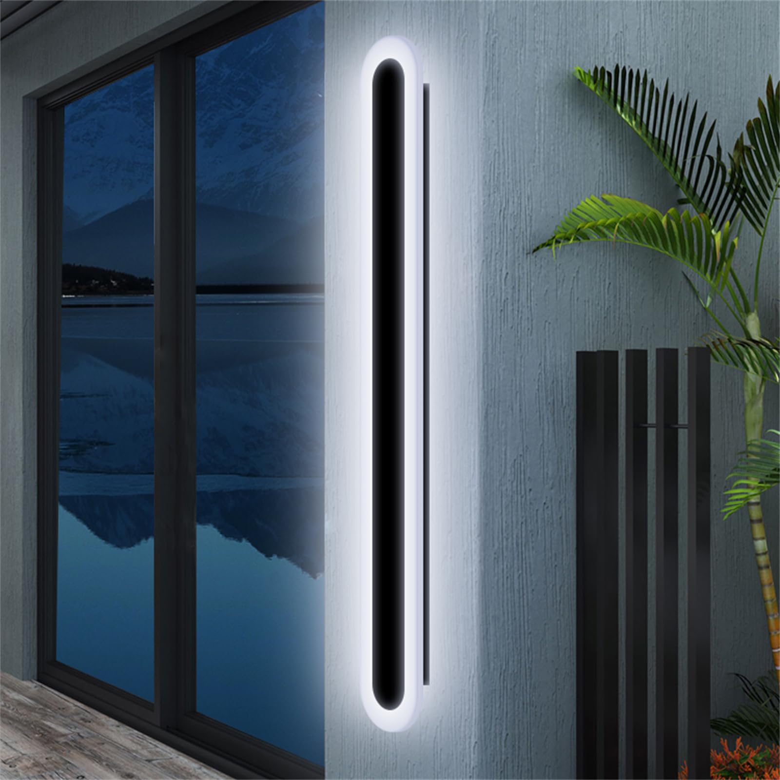 Lampe murale extérieur dimmable avec télécommande étanche IP67 éclairage blanc 120cm - 8