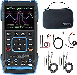 WESTOBiG 【2c53t mais recente atualizado com 2 sondas p6100】 Osciloscópio/multímetro/gerador de sinal dds 3 em 1 Largura de banda de 50 mhz Taxa de amostragem de 250 ms 20.000 contagens r