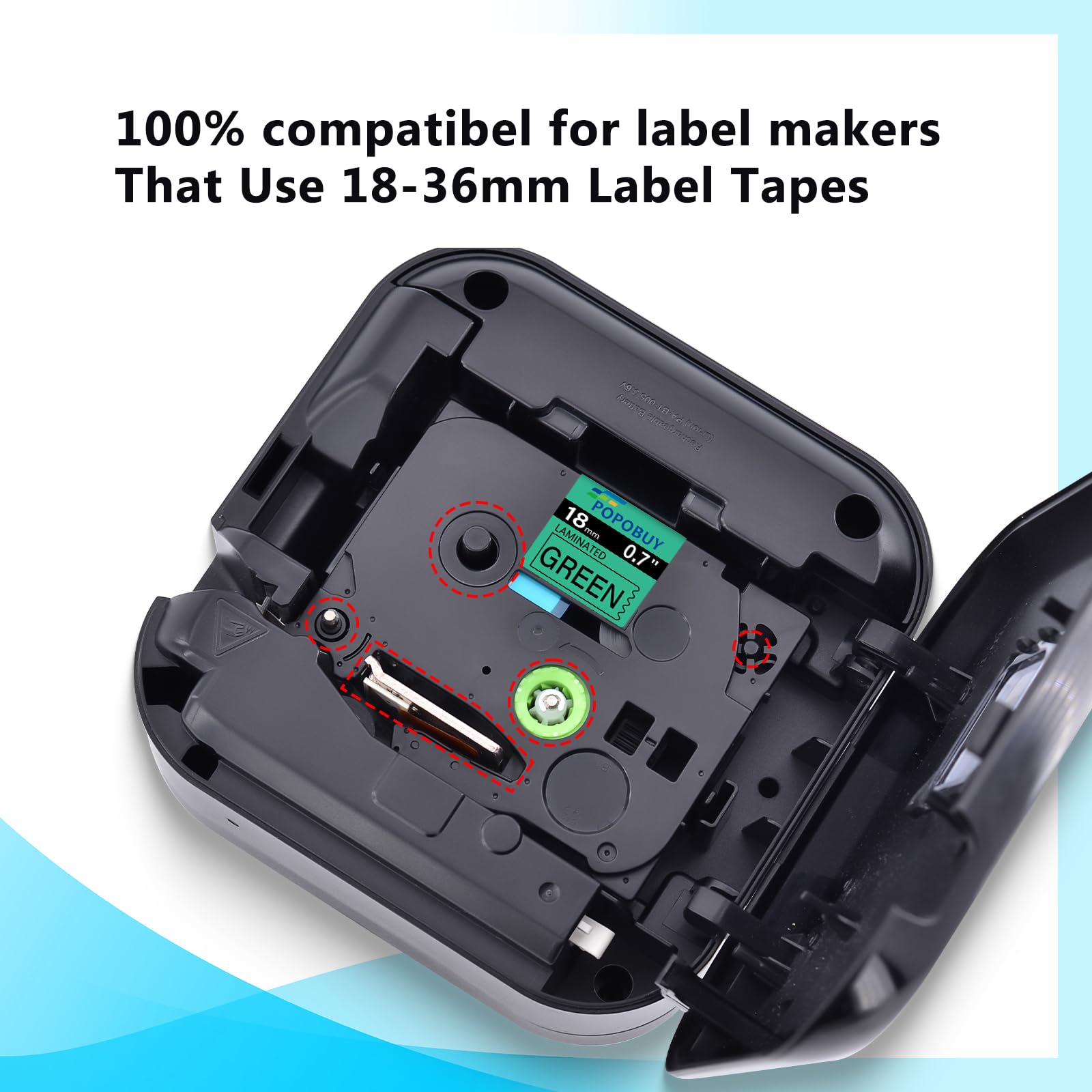 6 Cintas De Etiquetas TZ De 18 Mm Compatibles Con Brother P-touch TZe Color 0.7, Para PT-D400 PT-P710bt D400VP PT D600VP PT-P750W, TZe-141 241 441 541