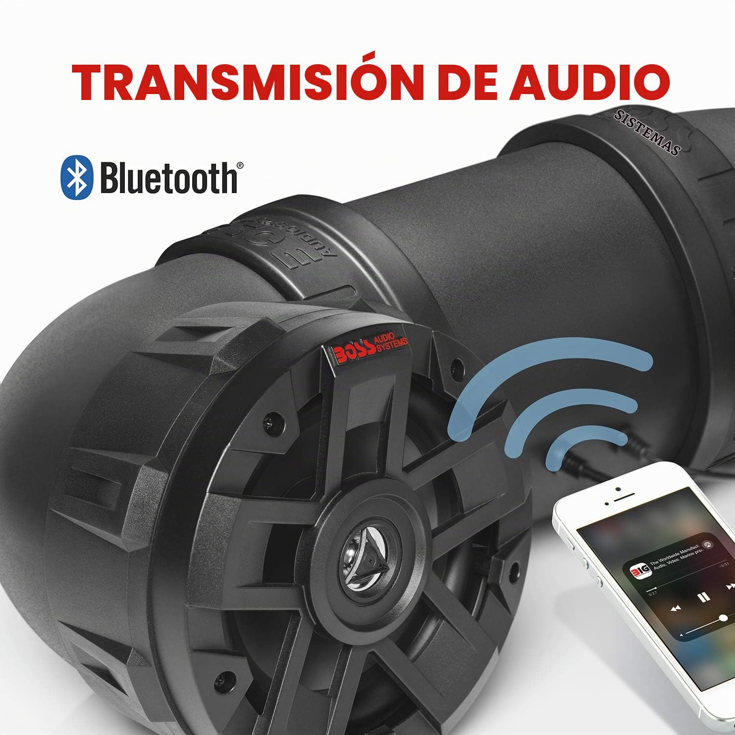 Boss Audio Systems Sistemas ATV6.5B Todo Terreno Sound System - Dos 6 x 9 Altavoces de Calidad Marina/Tweeters, amplificarse Bluetooth Remoto, Ideal para ATV/UTV y 12 voltios Aplicaciones