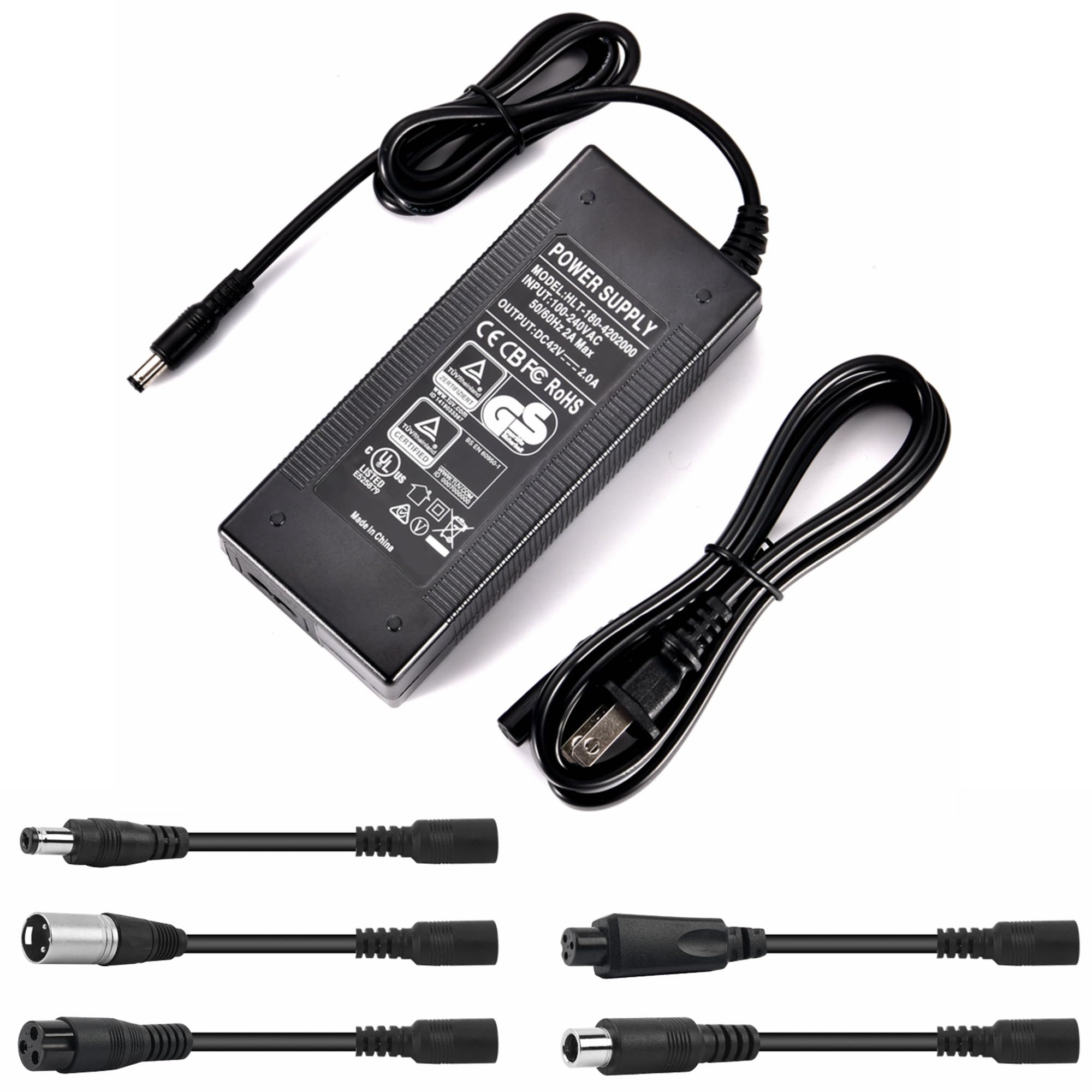 42V 2A UL VOLPAM Electric Scooter Charge,6Plugs for Gotrax Electric Scooter Charger,Hover-1,Hiboy,Jetson,Maxshot Scooter