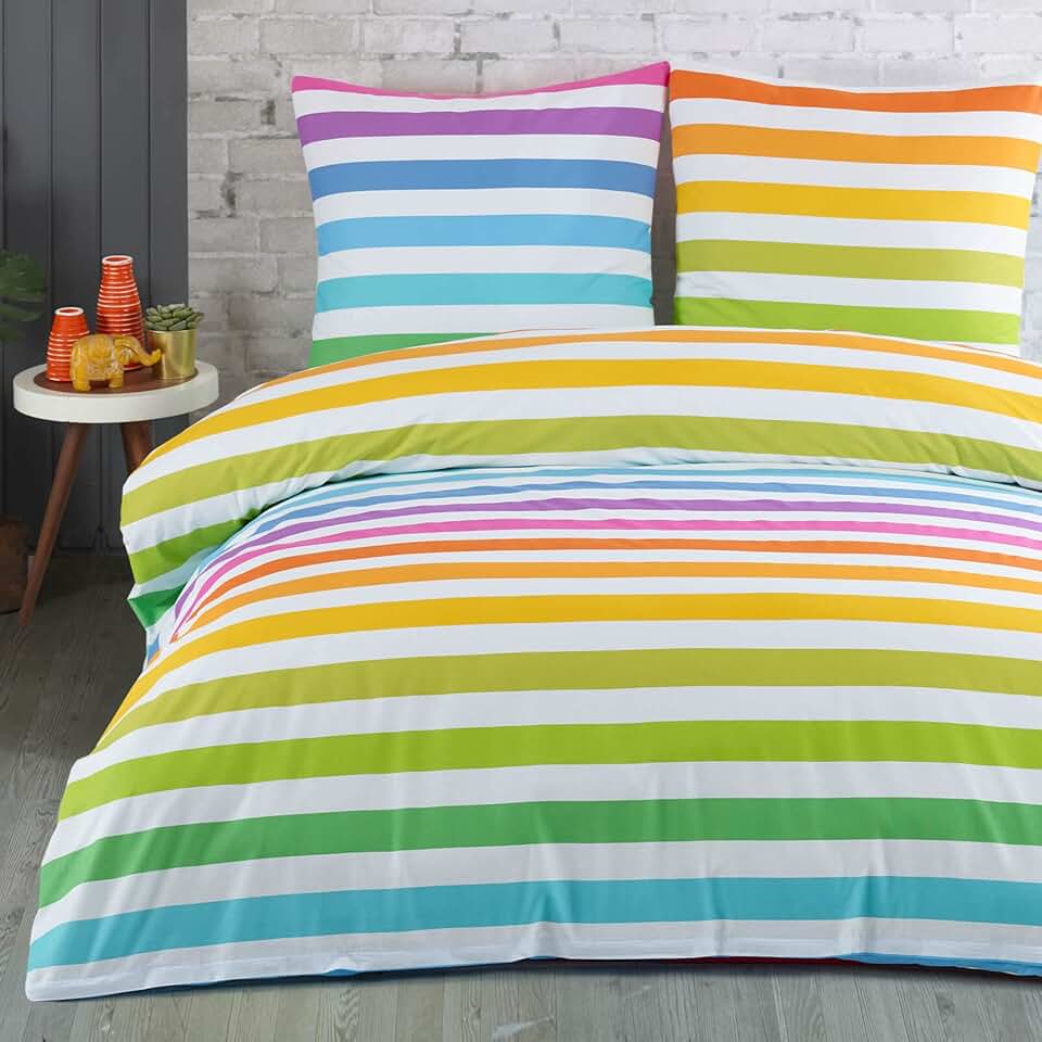 Buymax Bettwäsche 135x200 cm – Bettwäsche Set 2-teilig 135 x 200 cm, Renforcé 100% Baumwolle, Bettbe