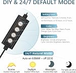 Hygger 24/7 Clip On Aquarium LED Light, Sunrise-Daylight-Moonlight & DIY Mode, Adjustable Timer/Brightness, 7 Colors for Planted Tank (14W, 12-20in)