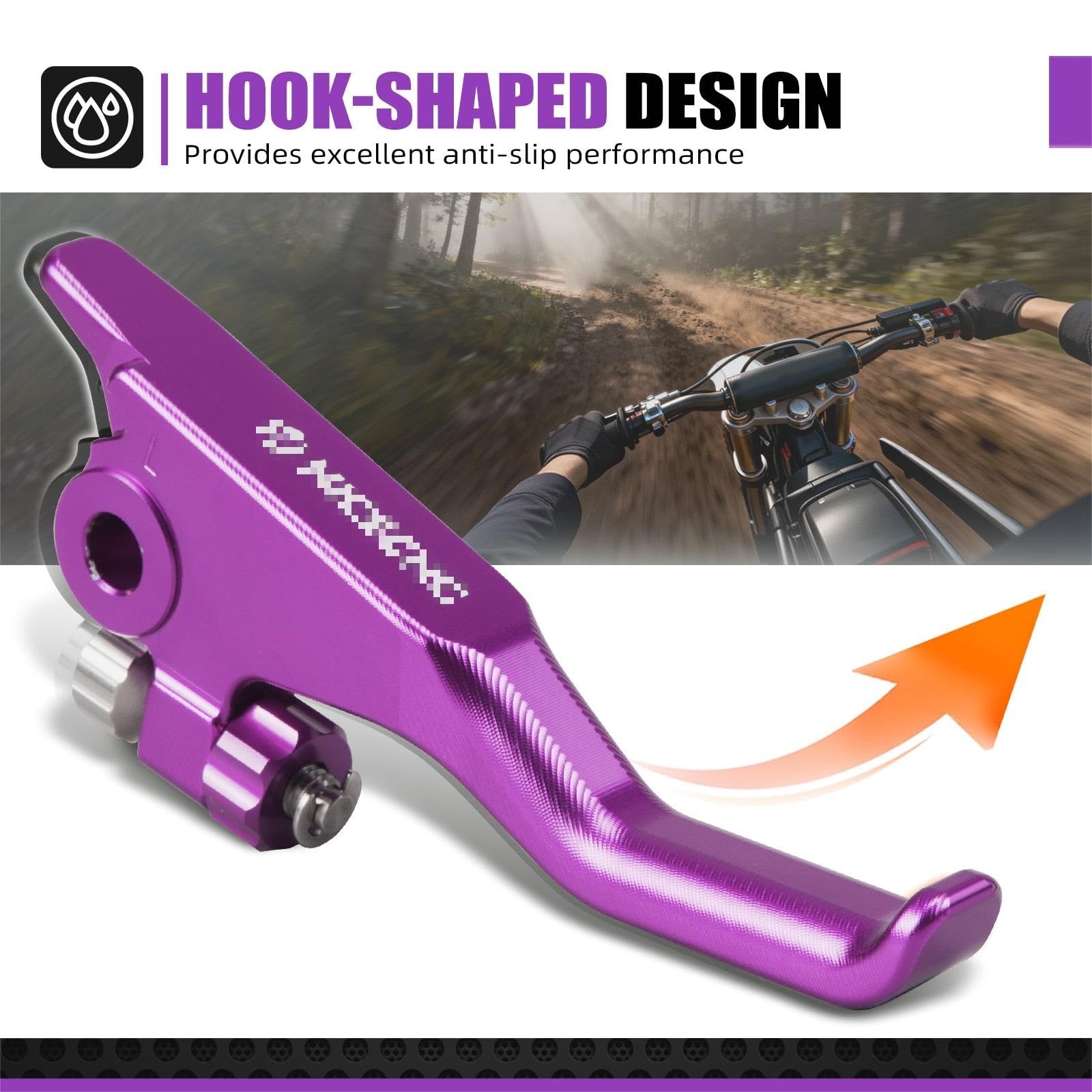 Levier d'embrayage de Moto Levier de Frein Court Gauche en Aluminium pour Moto Stark Varg EX et MX (2024-2025)(Violet)