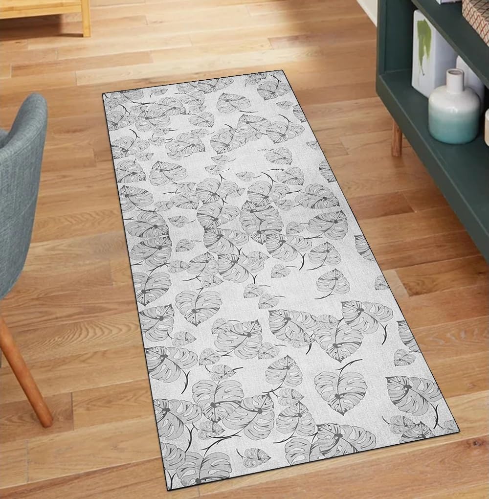 Alfombra de cocina vintage y pasillo para hogar gris 1