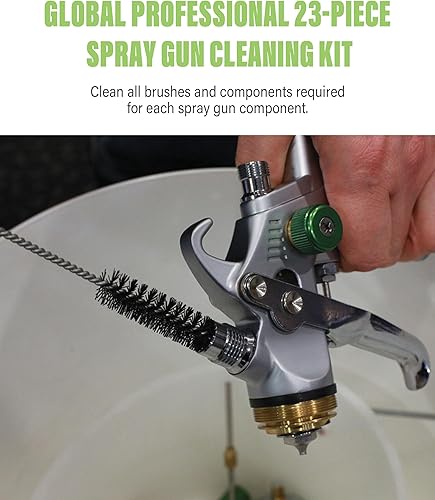 Miniatura 6 de Kit de limpieza de pistola de pulverización de aire de 23 piezas, kit de limpieza de aerógrafo de uso automotriz, accesorios de automóvil, kit de