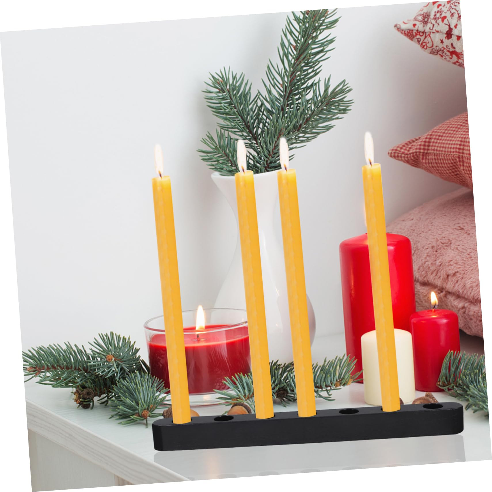 Holibanna Portacandele Kwanzaa Kinara Fori Candeliere Conico Da Tavolo Portacandele in Plastica Decorazione Culturale Centrotavola Festivo