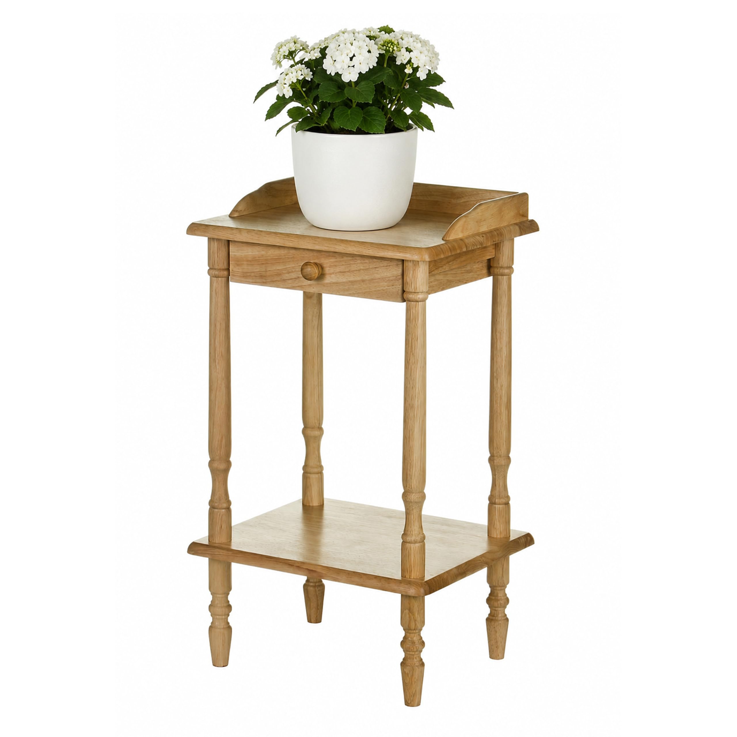 Maison By Premier Heva Rectangular Tropical Hevea Wood Side Table - Brown