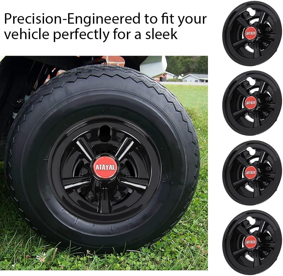 CHEDA Golf Cart Wheel Covers Hub Caps Compatible with Yamaha Club Car E-Z-GO Car 8" Wheel