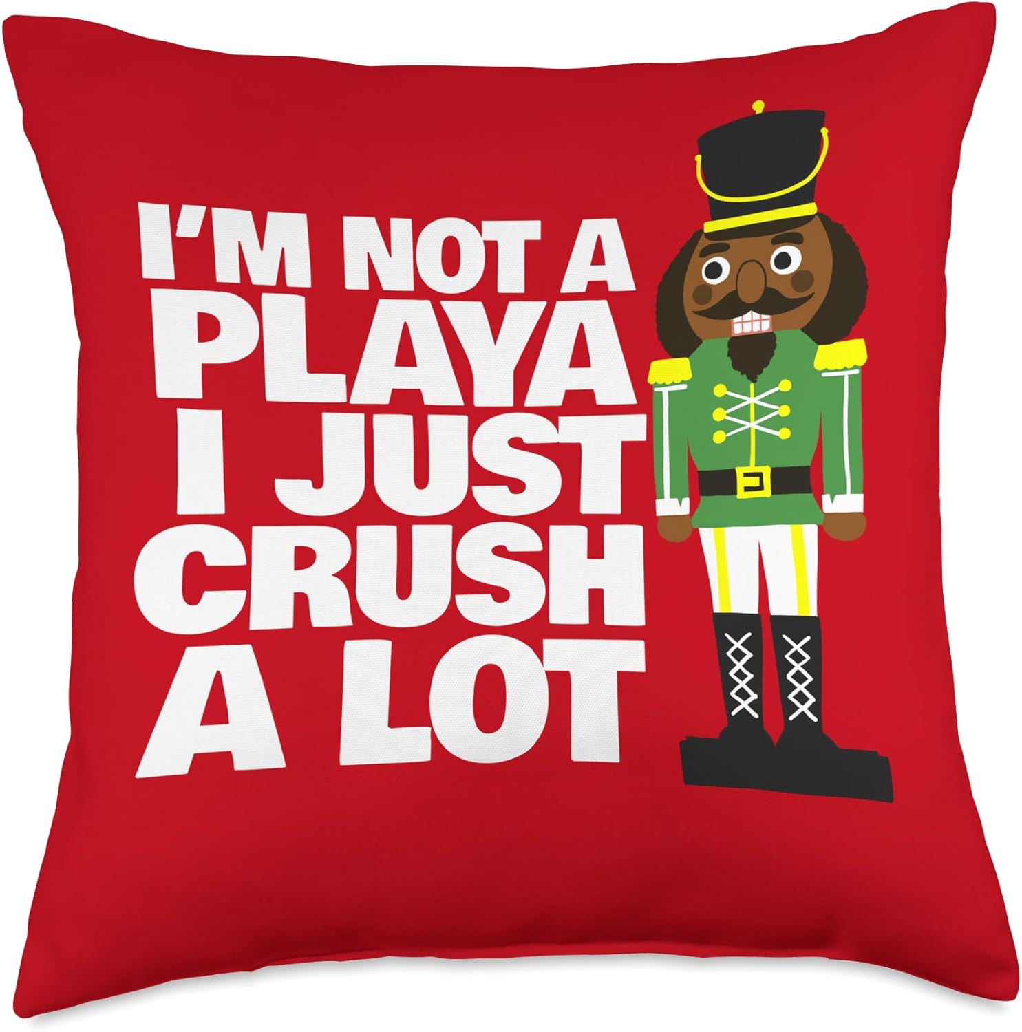 Black Nutcracker Throw Pillow