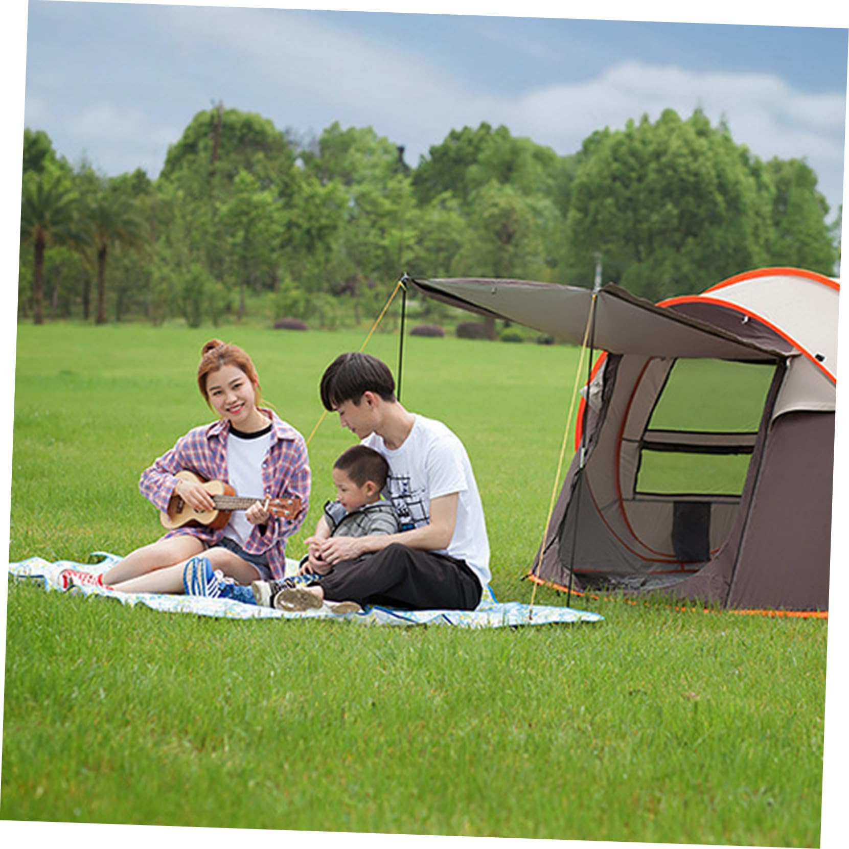 Esterilla de Camping de Aluminio y EVA Plegable, Plata, 1
