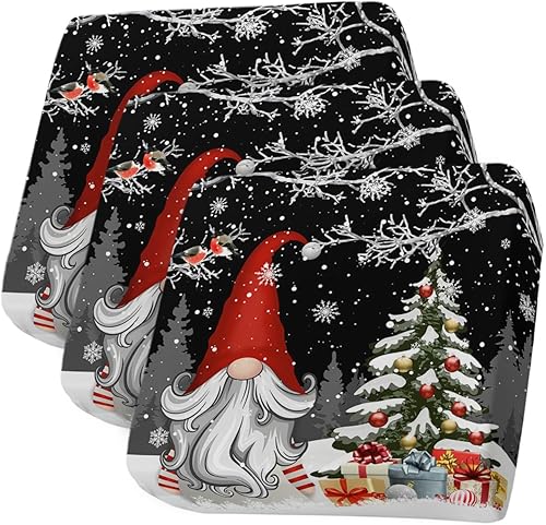 Miniatura 9 de Fundas de cojín para sofá, con diseño de gnomos de Navidad rojos, funda elástica para sofá con parte inferior elástica, diseño de bolas de árbol de