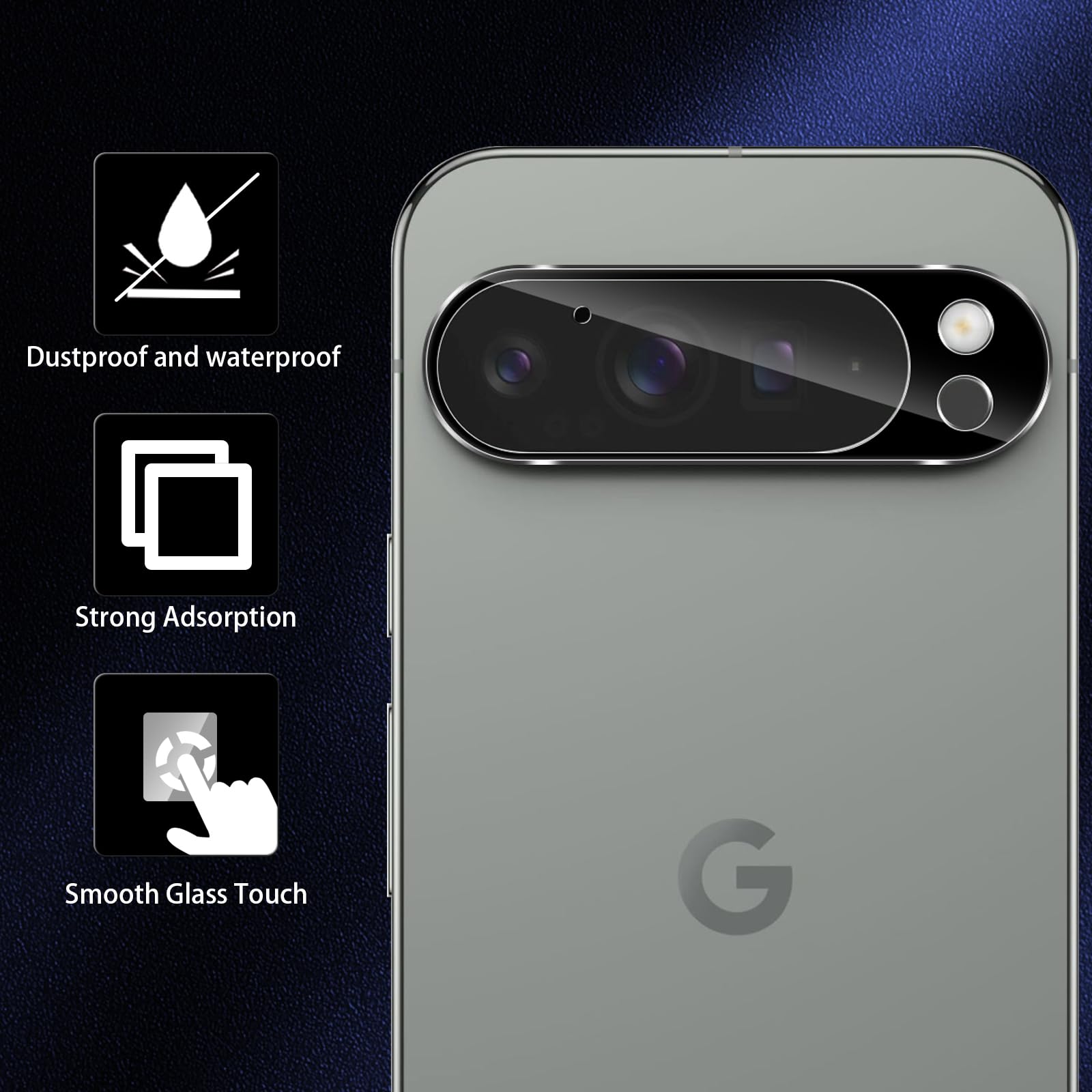 3 Pellicole In Vetro Temperato Per Obiettivo Google Pixel 9 Pro – Durezza 9H, HD Trasparente, Antigraffio E Antimpronta - 2