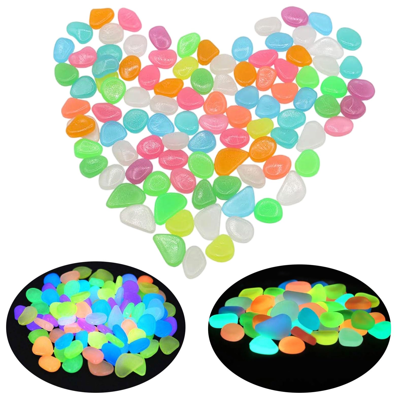 Lot De 200 Pierres Lumineuses Dcoratives Galets Artificiels Pour Jardin