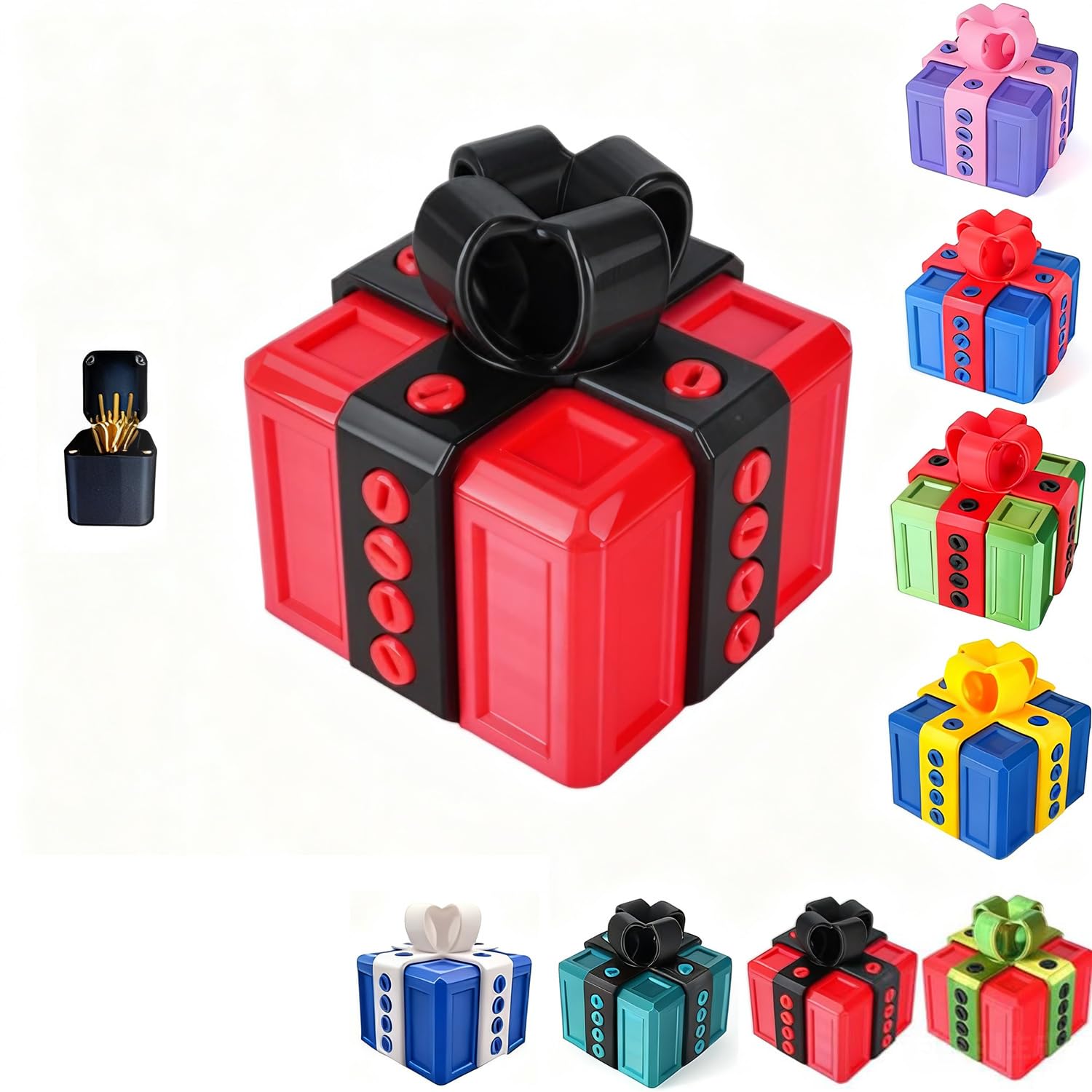 The Prank Gift Box, The Annoying Present with Finger, Hilarious Gag Prank Boxes Surprise Gift Box with Screws for Adults, 3D Printed Funny for Birthday Christmas (D) — image 1