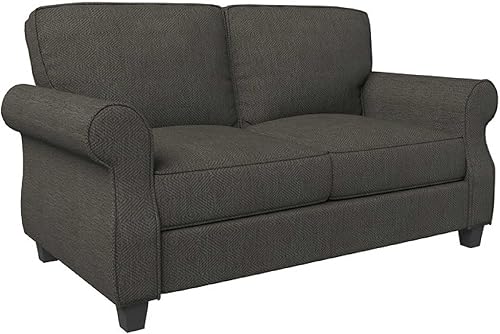 Miniatura 4 de Sofá con marco de madera maciza, cómodo sofá con asientos extra profundos, moderno sofá de 2 plazas, para sala de estar, apartamento, sala de estar