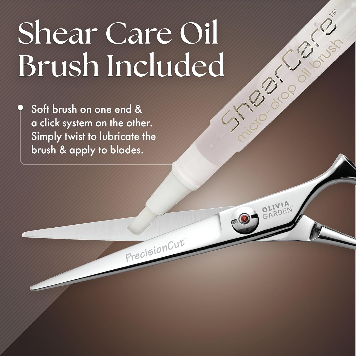 Olivia Garden PrecisionCut Professional Hairdressing Shears Intro Case - With The Edge Razor - 6 Items