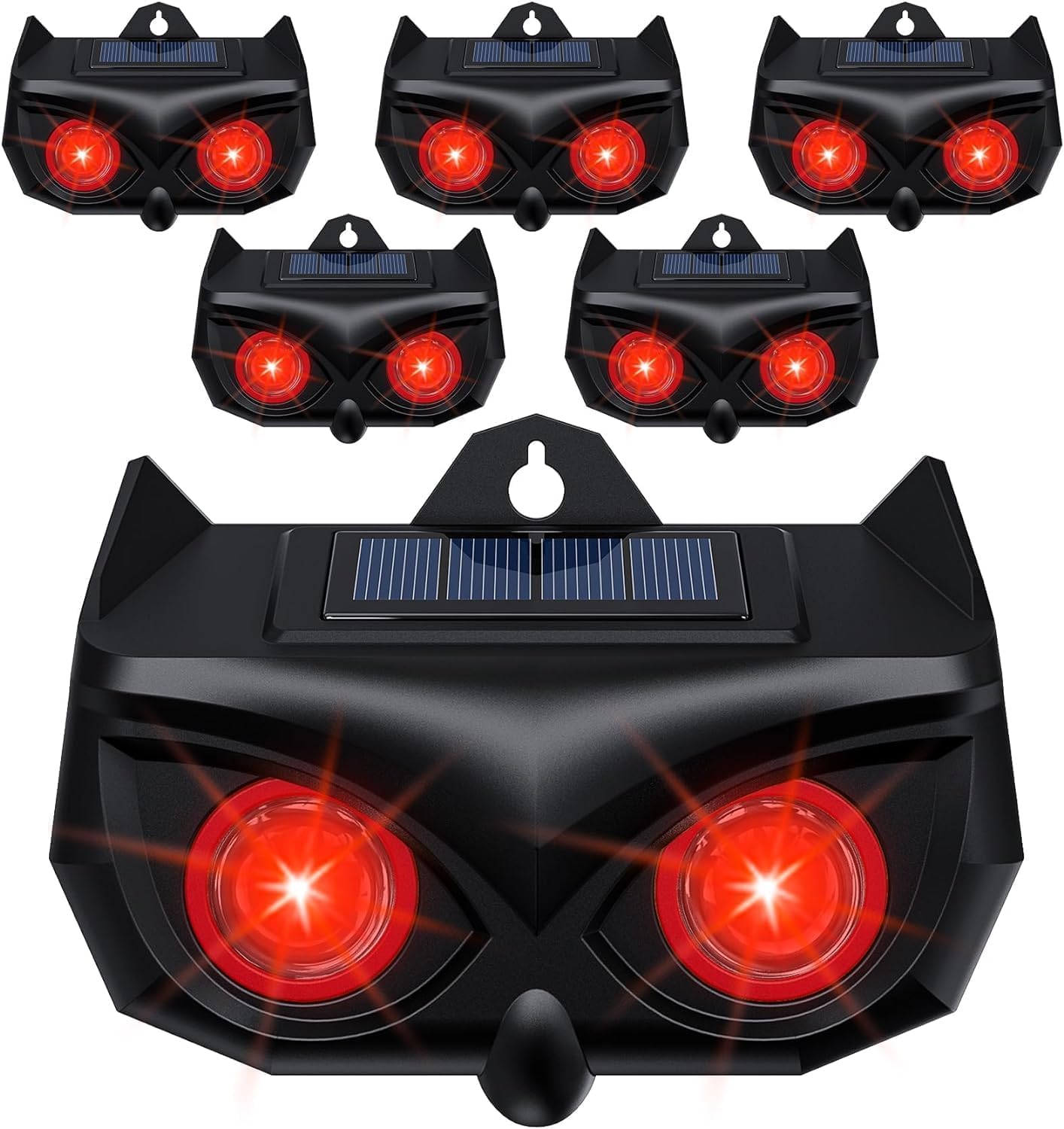 6 Packs Fox Deterrents for Gardens Cat Repellent for Gardens, Fox Repellent for Gardens LED Lights and Waterproof, Effectively Driving Away Animals