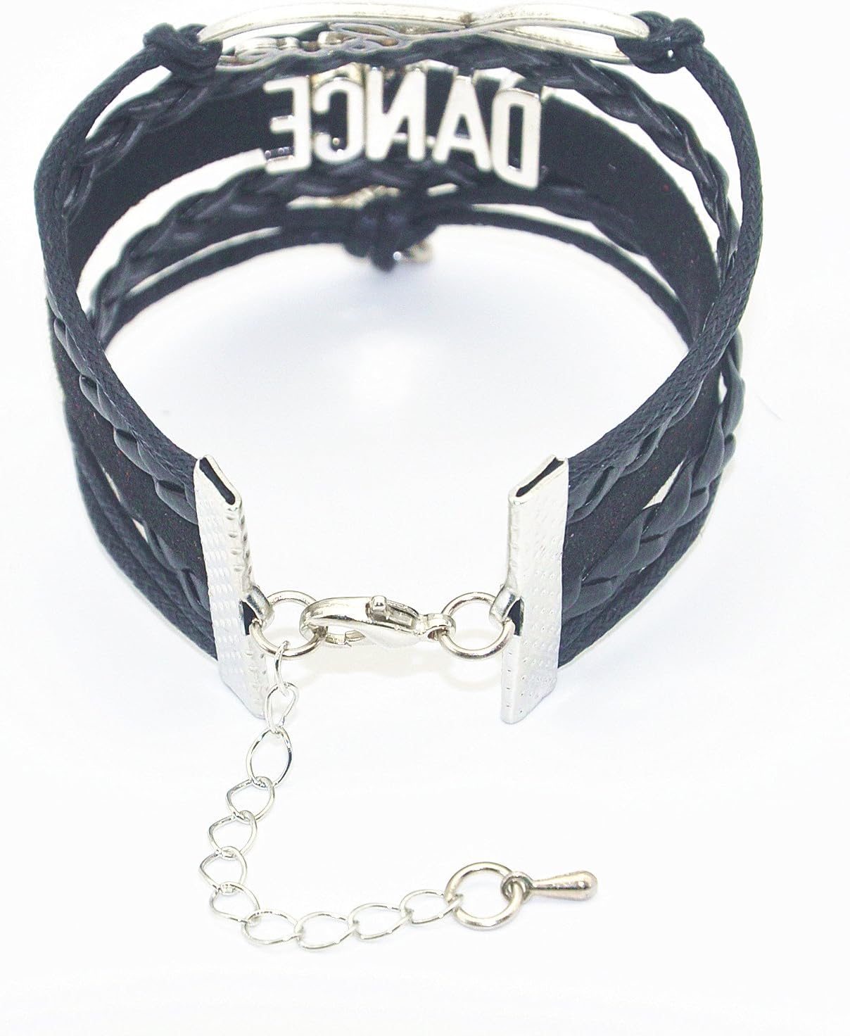 HHHbeauty Dance Bracelet Dancing - Infinity love Belly Ballroom Just Dance Charm Bracelet Dancer Gifts For Dancer, Dance Mom, Dance Teacher, Dance Lovers ((Black) - Image 4