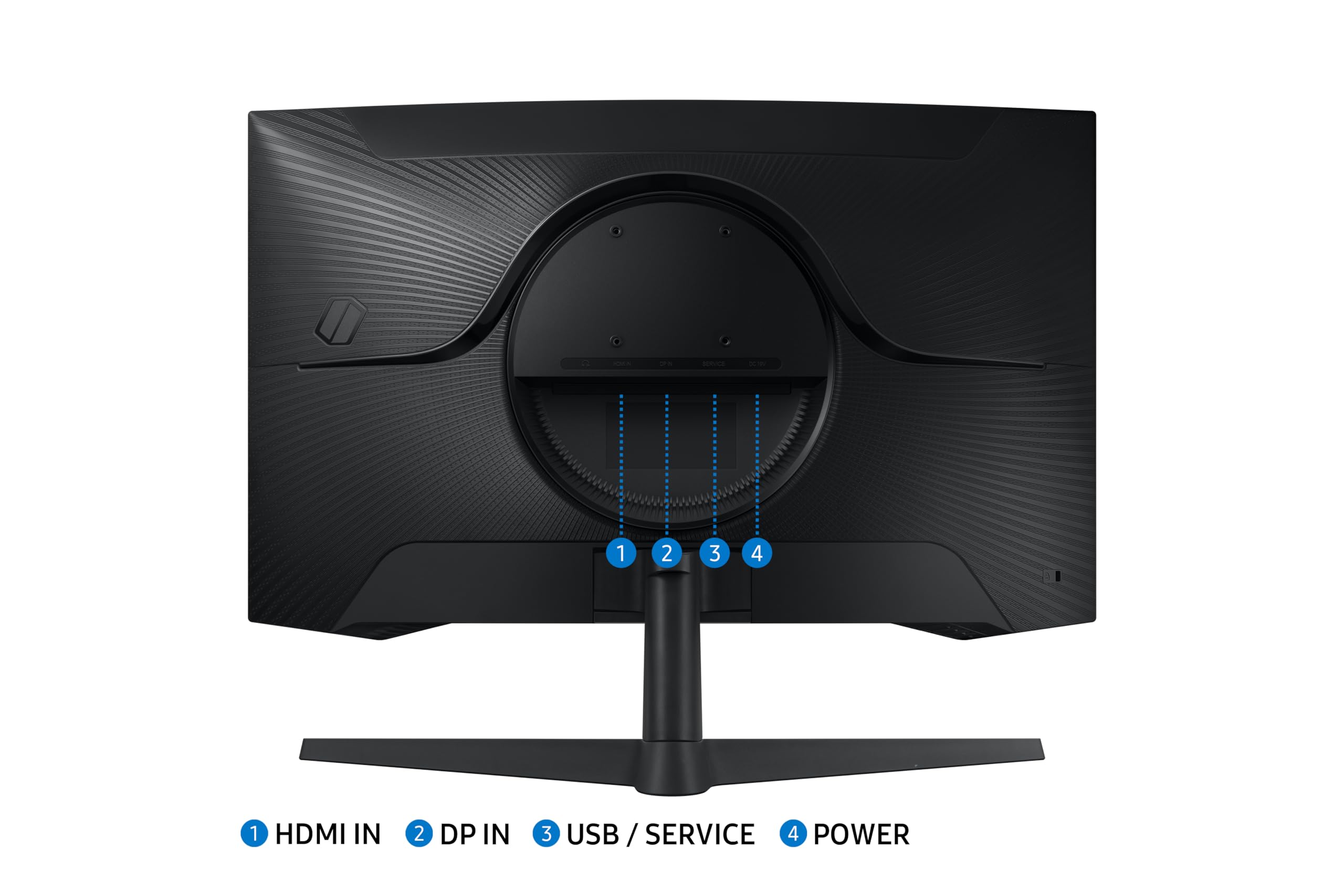 Samsung Ecran PC Odyssey G55C 32’’, 165Hz , 1ms, Dalle VA Incurvée 1000R, QHD : 2560x1440, 2500:1,HDR10, AMD FreeSync, Auto Source Switch +, Pied Ajustable, DisplayPort, HDMI