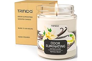 TRINIDa Prime Pantry Vanilla Bean Odor Eliminating Candles for Home Scented