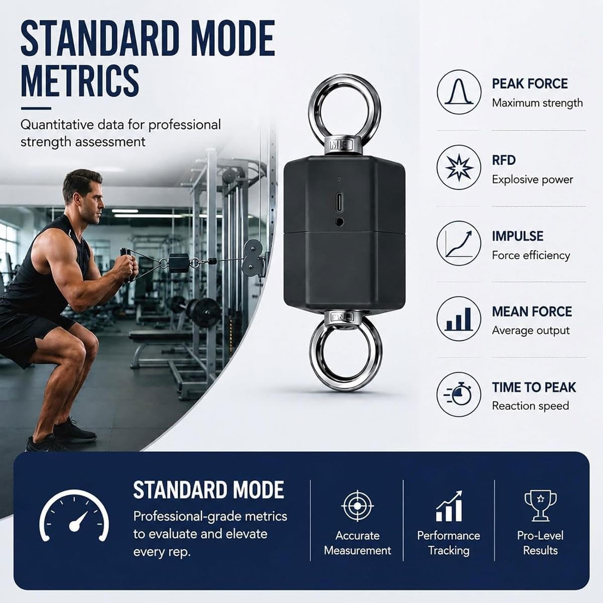 Probador fuerza isométrica precisión 500kg,sensor fuerza empuje/tracción