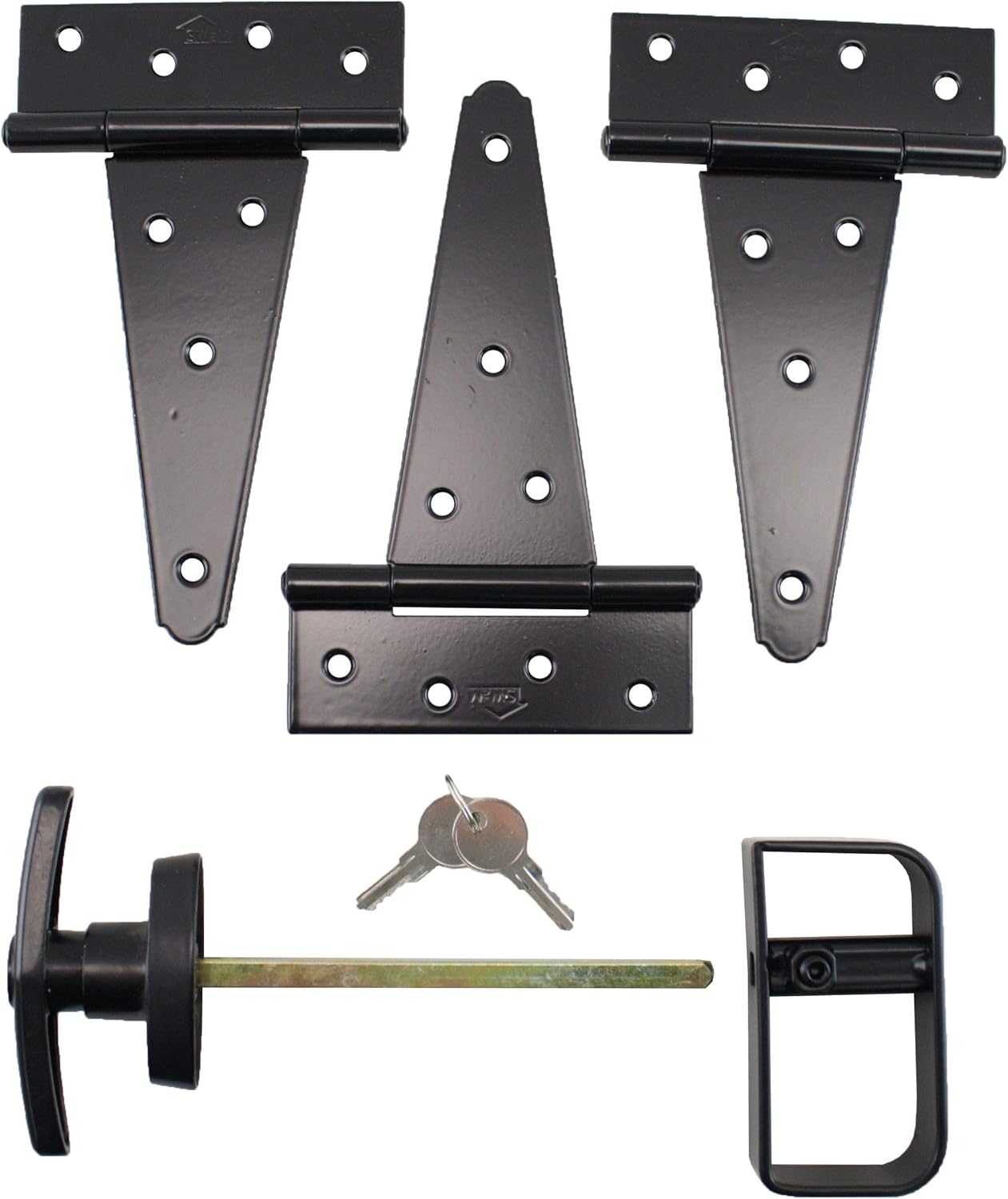 Shed Windows and More Single Door Hardware Kit (8" Hinge), T Handle and Screws