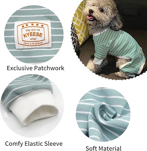 Miniatura 3 de KYEESE Pijama para perro, elástico, con tiras de 4 patas, pijamas para mascotas, cachorros, gatos, pijamas ligeras