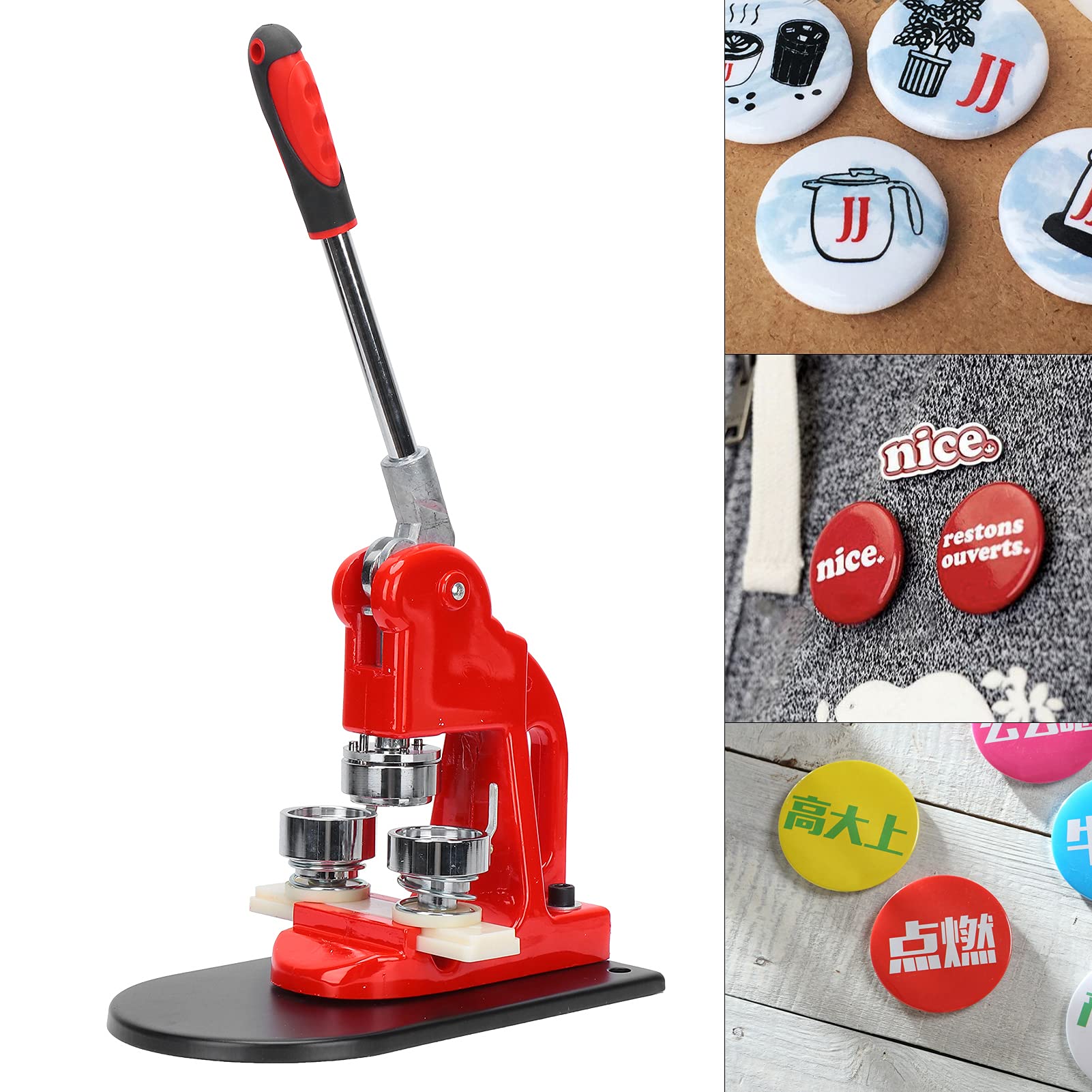 Máquina para hacer insignias, máquina para hacer etiquetas de Metal con molde para hacer botones de imagen de etiquetas DIY
