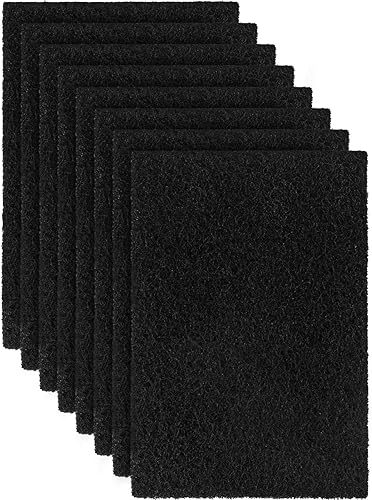 8 filtros de carbón para caja de arena con capucha para gatos, filtros de olor de carbono de repuesto de 6 x 6.5 pulgadas para cajas de arena y