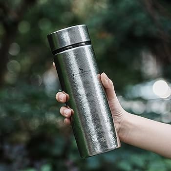 新品未使用　チタンボトル Amazon | Boundless Voyage チタンボトル 水筒 550ml 真空断熱