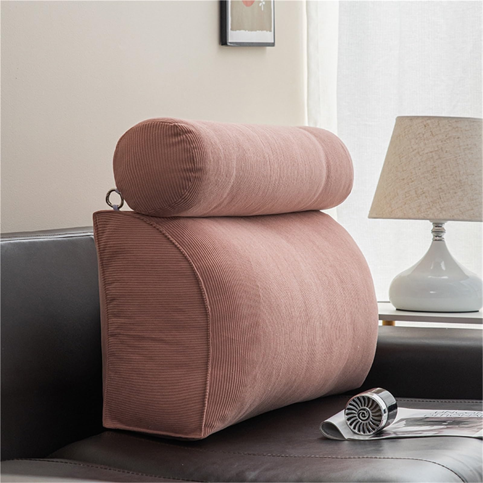 Headboard Pillow Twin Size Corduroy Wedge Mat for Dorm Daybed Bedding