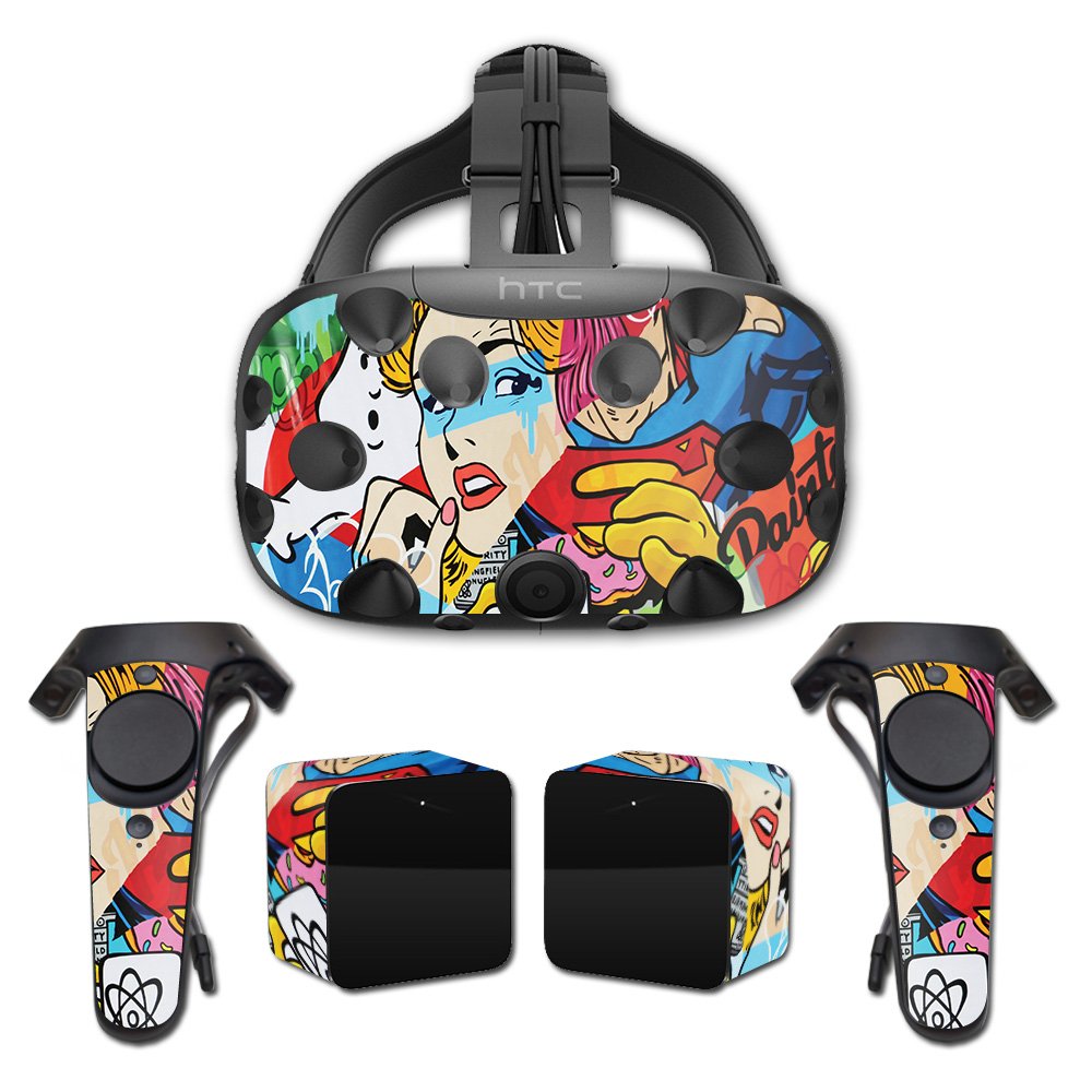 MIGHTY SKINSCompatible With HTC Vive Full Coverage - Cartoon Mania | Protective, Durable, and Unique Vinyl Decal wrap cover | Easy To Apply, Remove, and Change Styles | Made in the USA