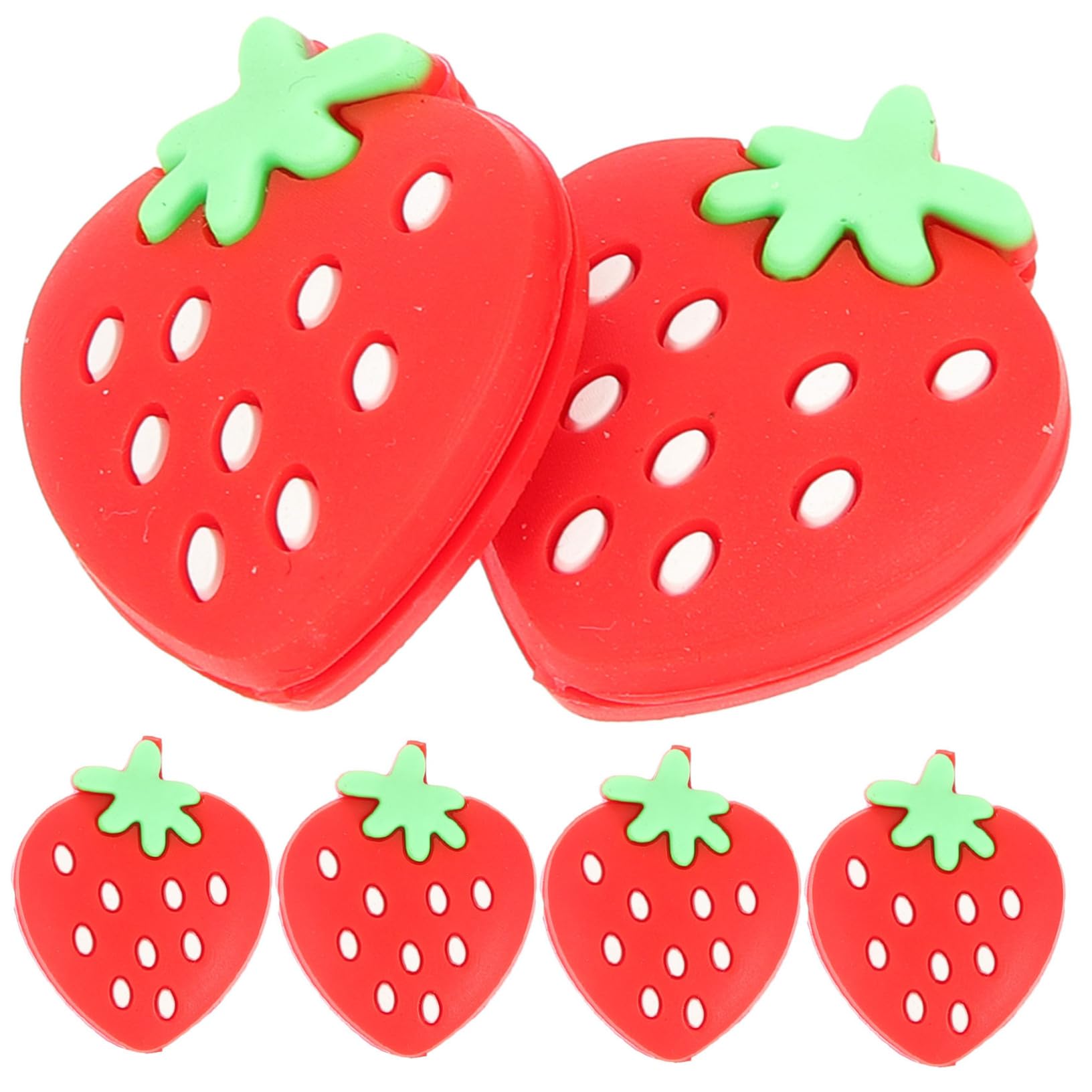 GRIRIW 6Pcs Decorative Tennis Racket Vibration Dampeners Silicone Shocking Absorbers for Racket Cute Fruit Design Easy to Use Present for Tennis Enthusiasts