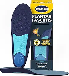 Órteses para alívio da dor da fascite plantar do Dr. Scholl, alívio e prevenção clinicamente comprovados da dor da fascite plantar para homens masculinos: 8-13