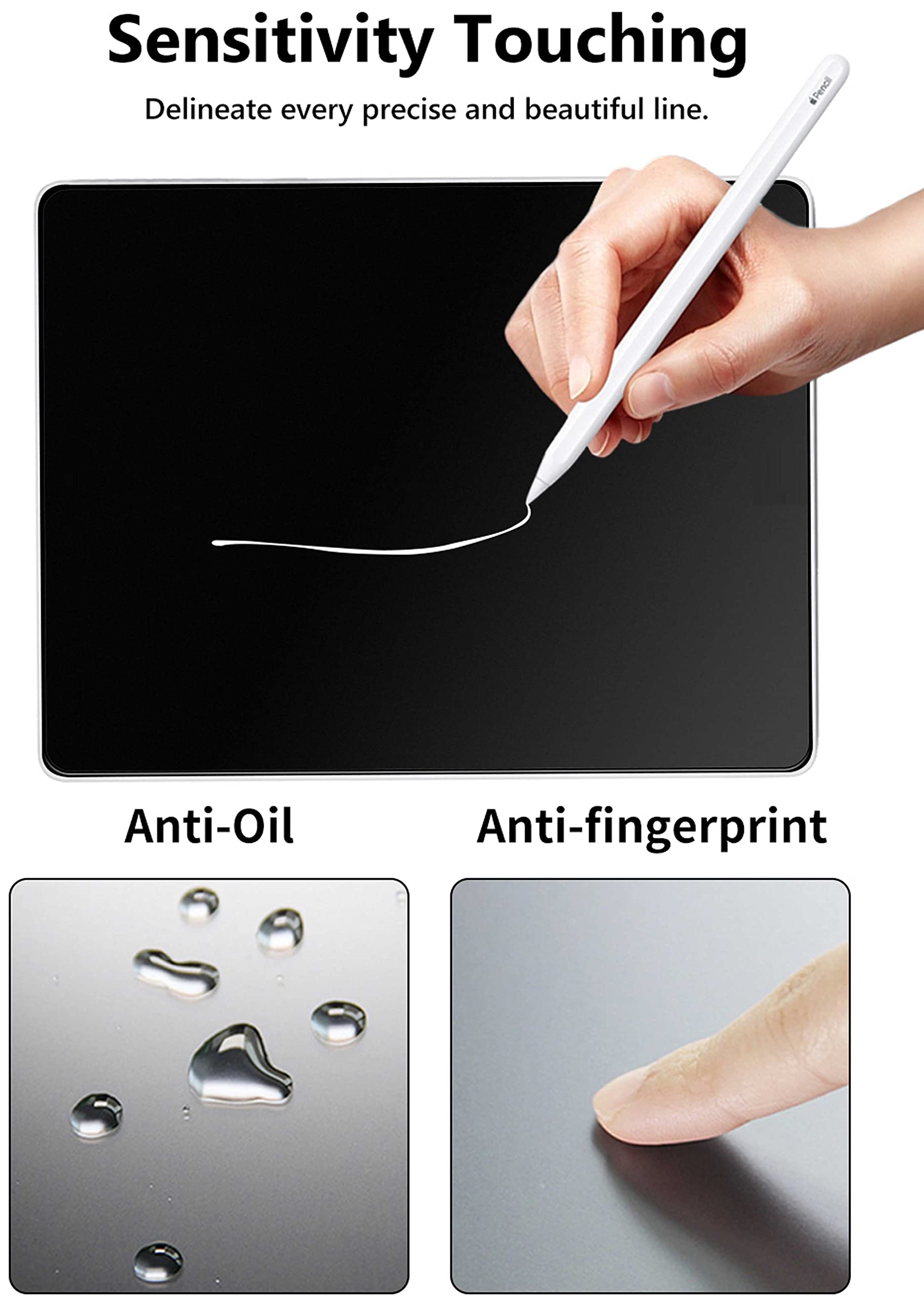 Folio de firma de 2 piezas con tacto de papel para Topaz SigLite LCD 4x3 (T-LBK750) - Folio de TPU mate para escribir como en papel topaz 130858