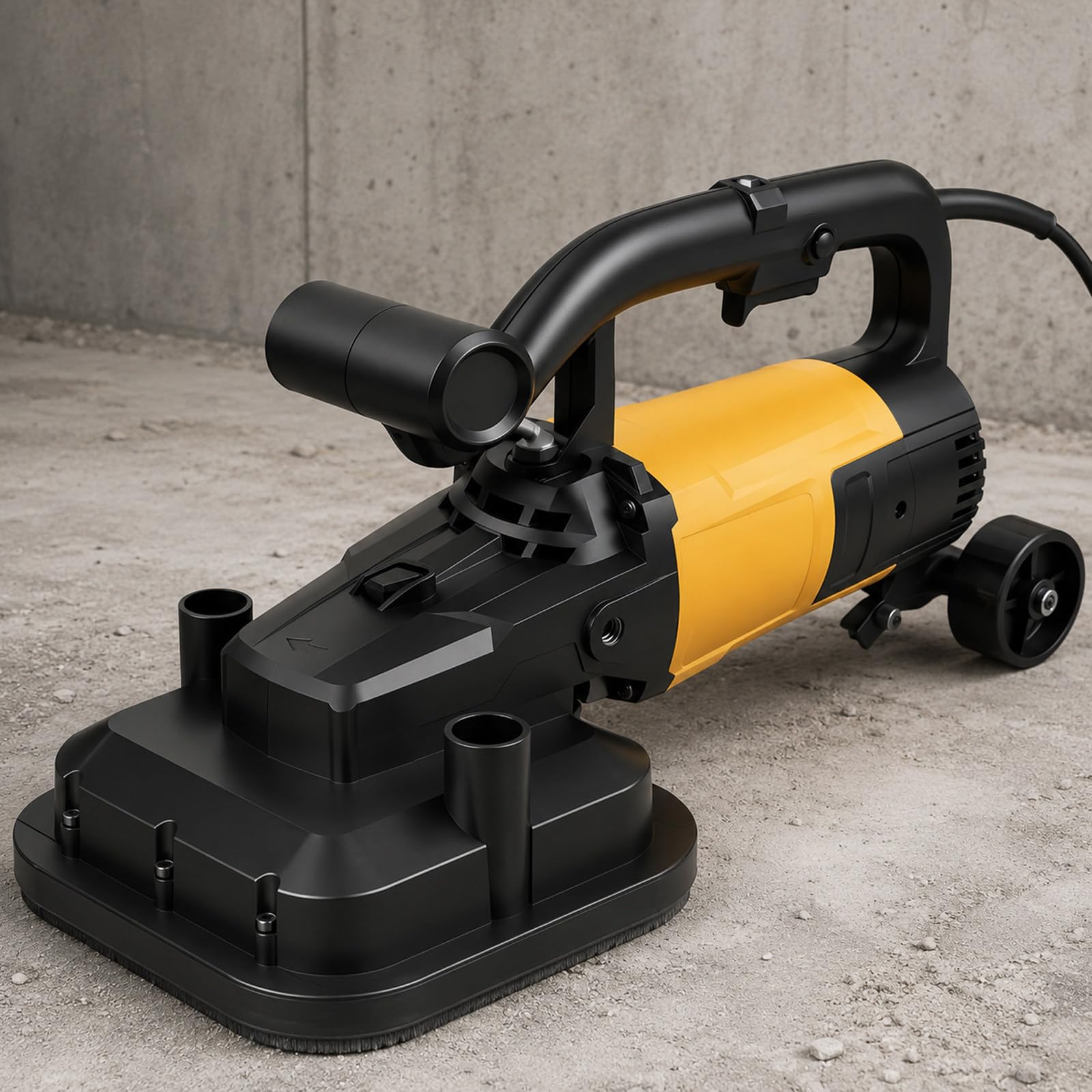 vnmudzeo 3800W 4-Head Electric Polisher,DIY Home Renovators Handheld Concrete Grinder,for Concrete,Cement,Marble,Brick Wall & Floor Finishing Kit1