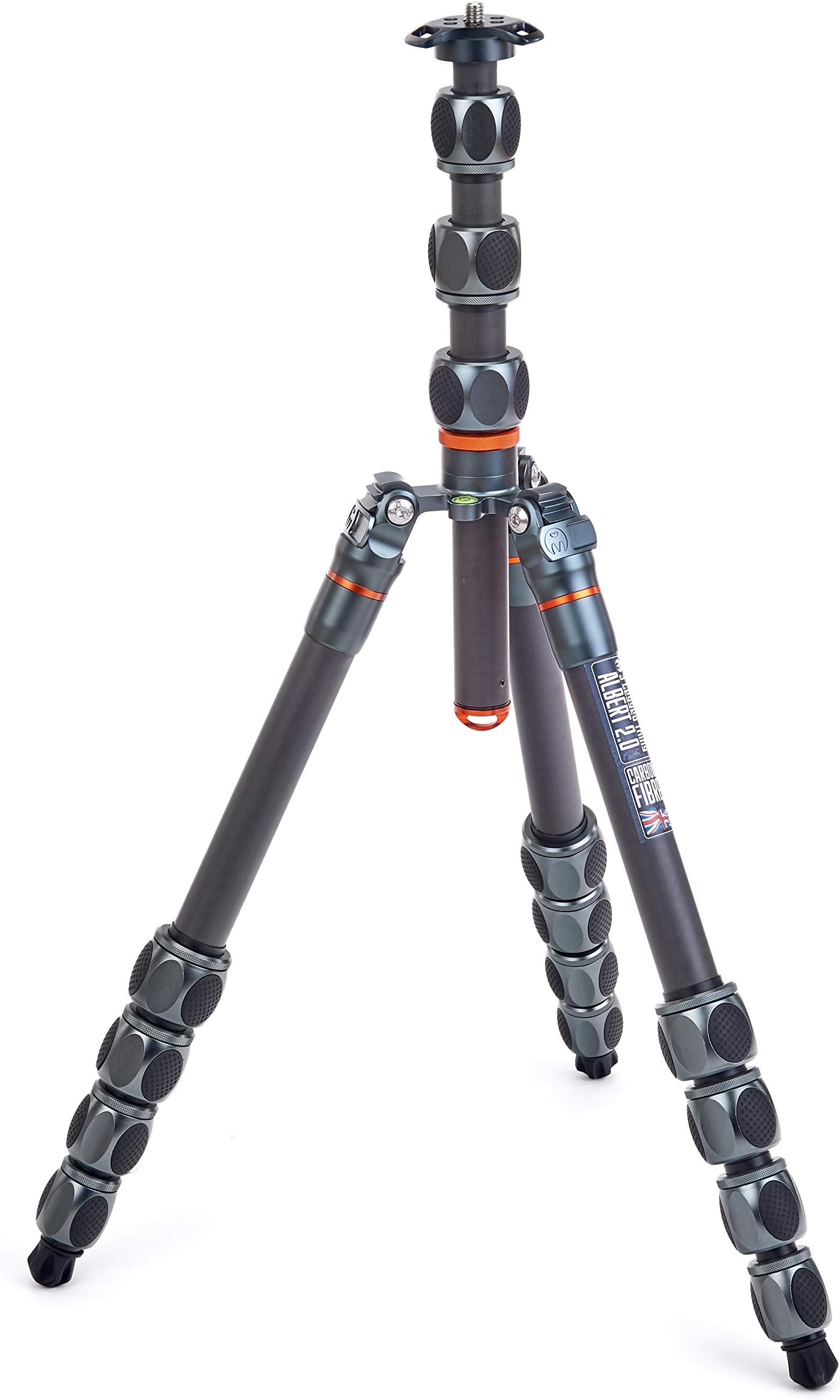3 Legged Thing Pro Range 2.0 Albert 2.0 Carbon Fibre Travel Tripod System Kit - Adjustable Camera Tripod with 3 Detachable Legs for Monopod Conversion - Metallic Slate Grey (ALBERTGREY2)