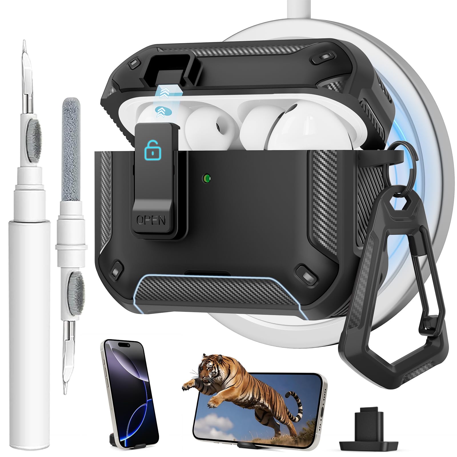 Amazon.com: for AirPods Pro 3 Case with Magnetic Lock and Phone