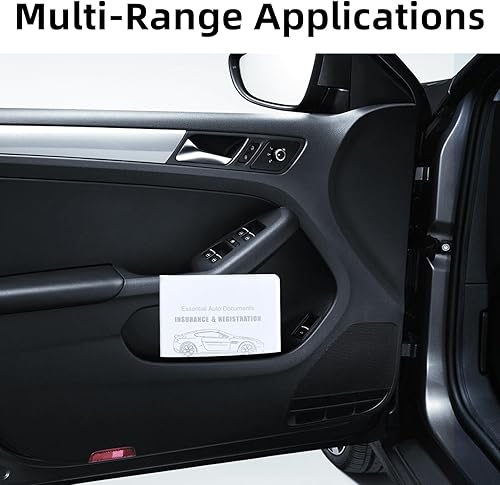 Vista 5 de Ziciner Soporte para seguro de registro de automóvil, paquete de 2 organizadores esenciales para documentos de tarjetas de automóvil con cierre