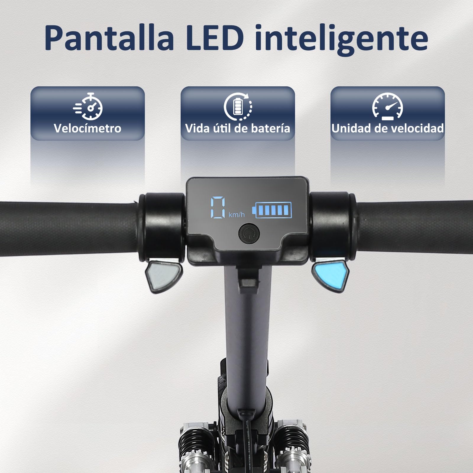 Patinete Eléctrico Niños 6-12 Años Plegable Altura Ajustable 14km/h 8KM Luces LED Color Frenos Seguros Pantalla Regalo Cumpleaños