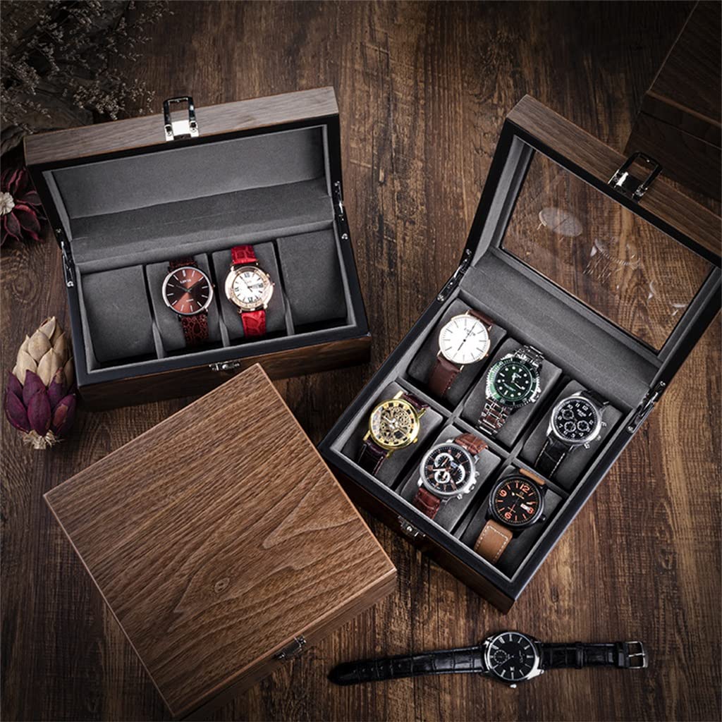 Caja de colección pulsera reloj mecánico marrón for hombre(A)